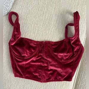 Urban outfitters fuisha velvet top